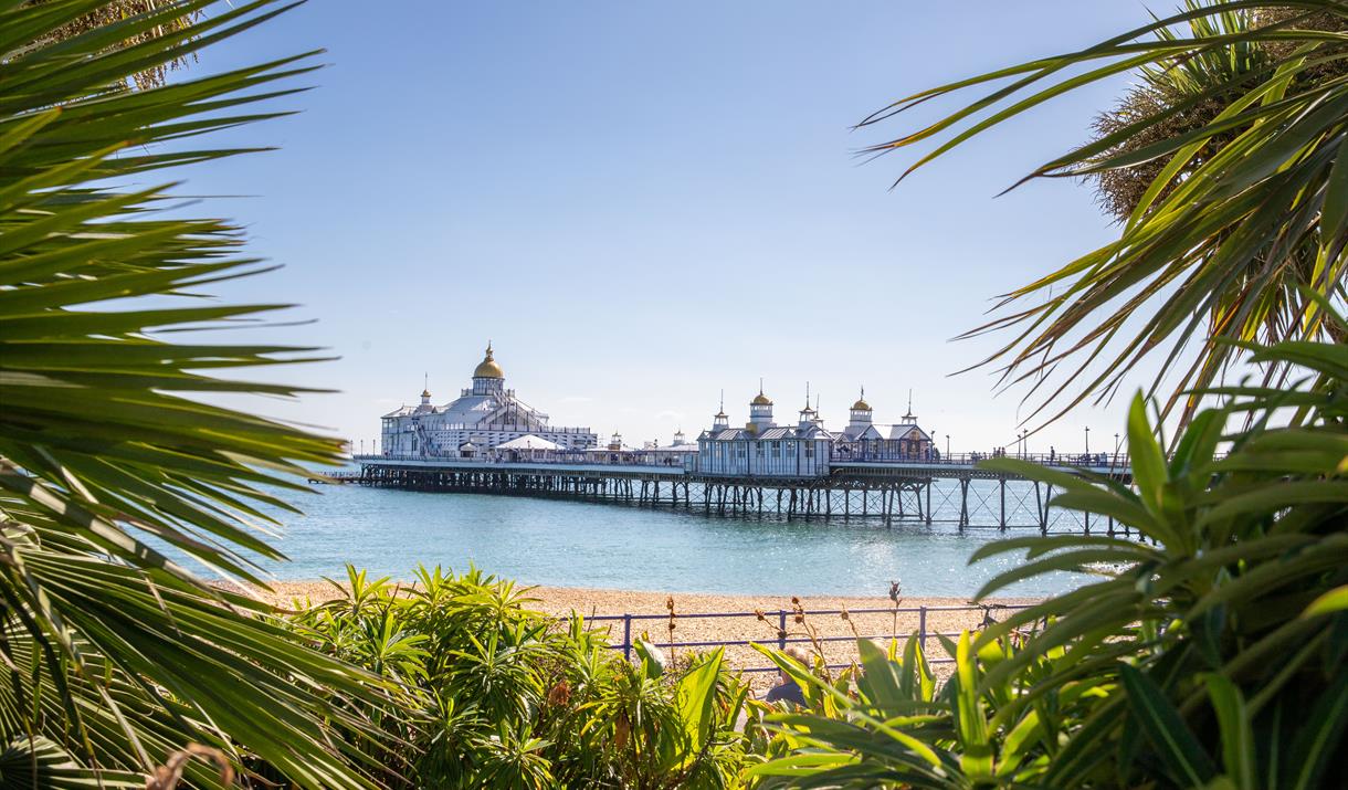 Eastbourne.TTO Taalreis Eastbourne pier Eastbourne TTO Taalreis, uitwaaien op de pier